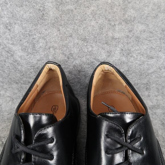 Hunters Bay Shoes Mens 9 Derby Oxford Cap Toe Black Dress Formal Career Classic - Picture 4 of 14